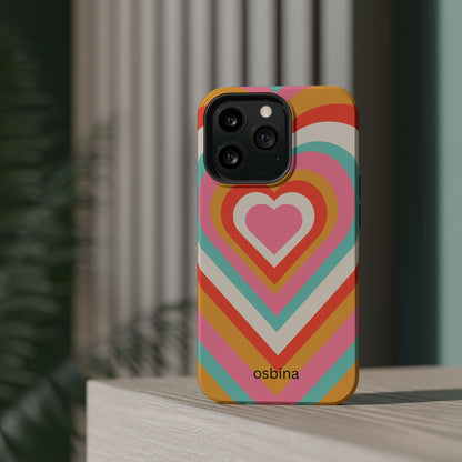 osbina | MagSafe compatible for iPhone | Heart Nouveau Phone Case | Modern Muse Collection
