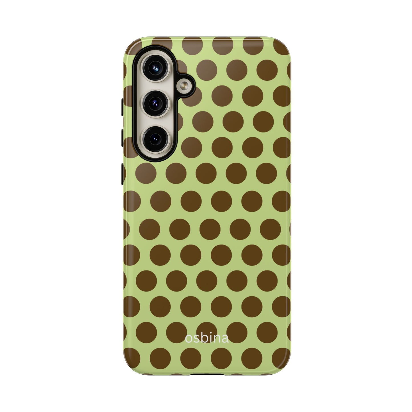 osbina | Chartreuse Cocoa Dots Designer Case