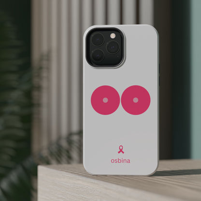 osbina |  MagSafe compatible for iPhone | Limited Edition The Check Your Tatas Case in Light Pink + Soft Pink + Hot Pink | The Pink October Collection | Inspired By