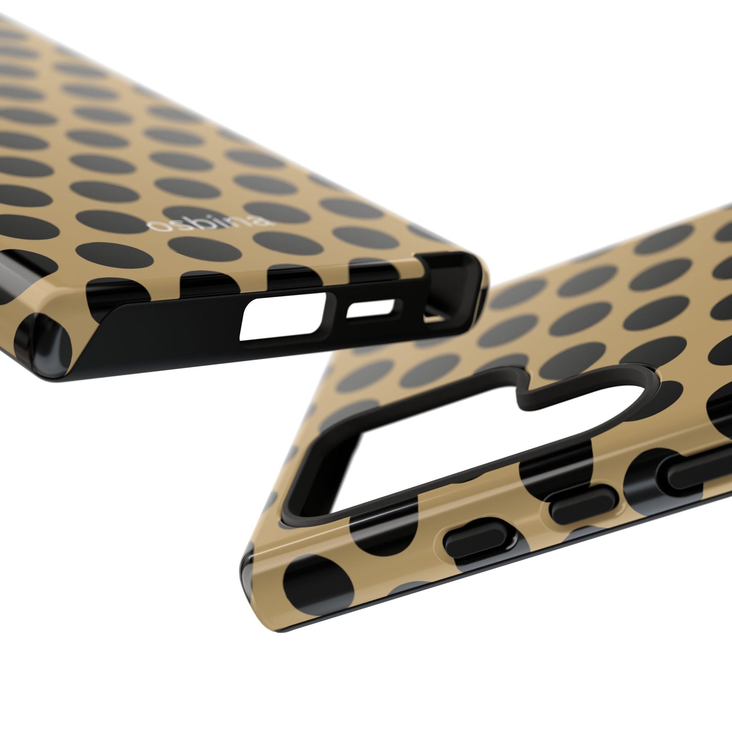 osbina | Camel Noir Dots Phone Case | Modern Muse Collection