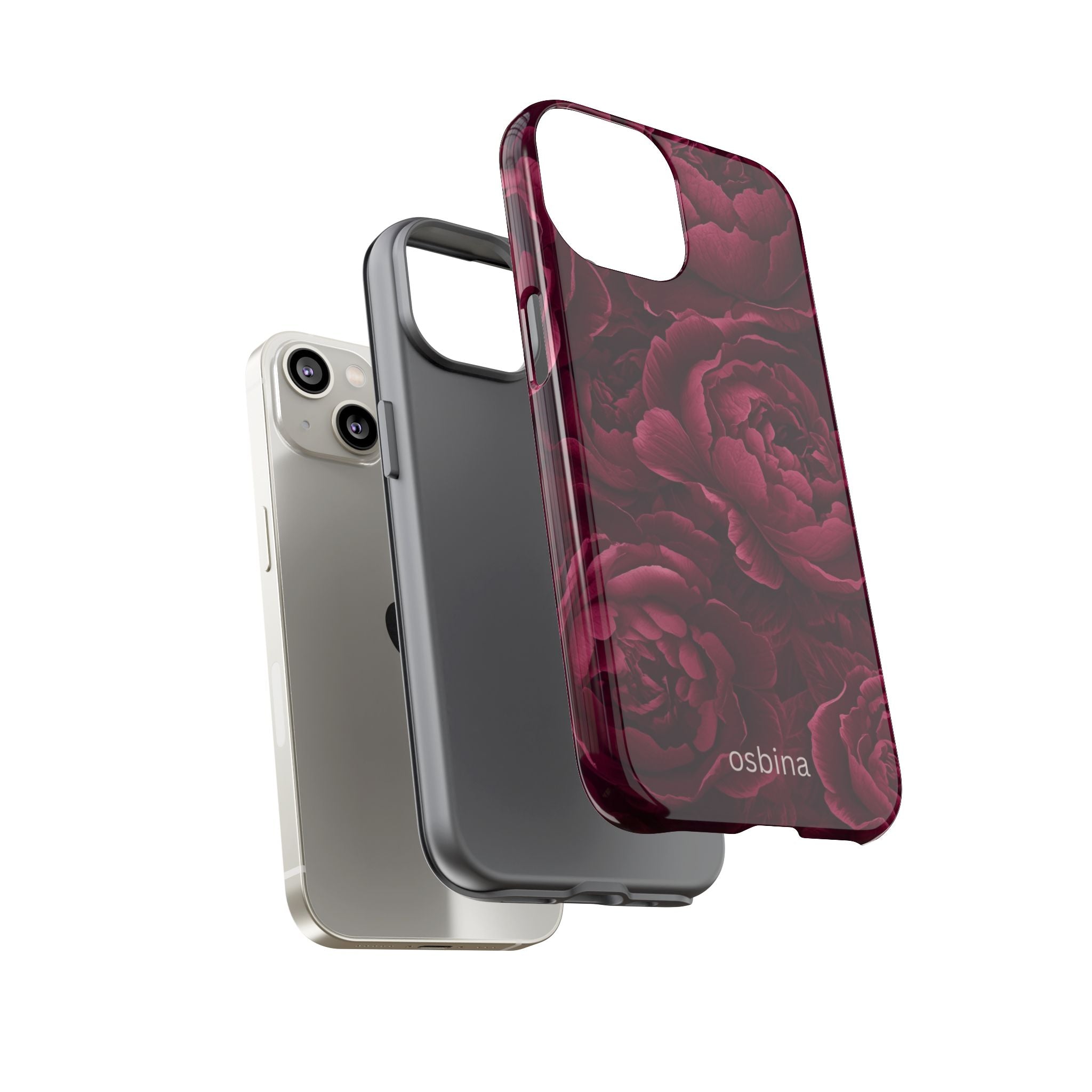 osbina | The Burgundy Peony Designer Case