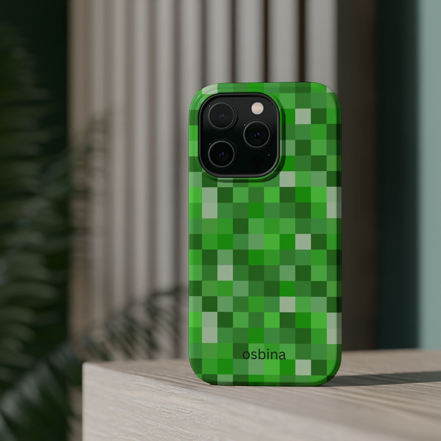 osbina | MagSafe compatible for iPhone | Mosaic Viridis Phone Case | Color Edit Collection