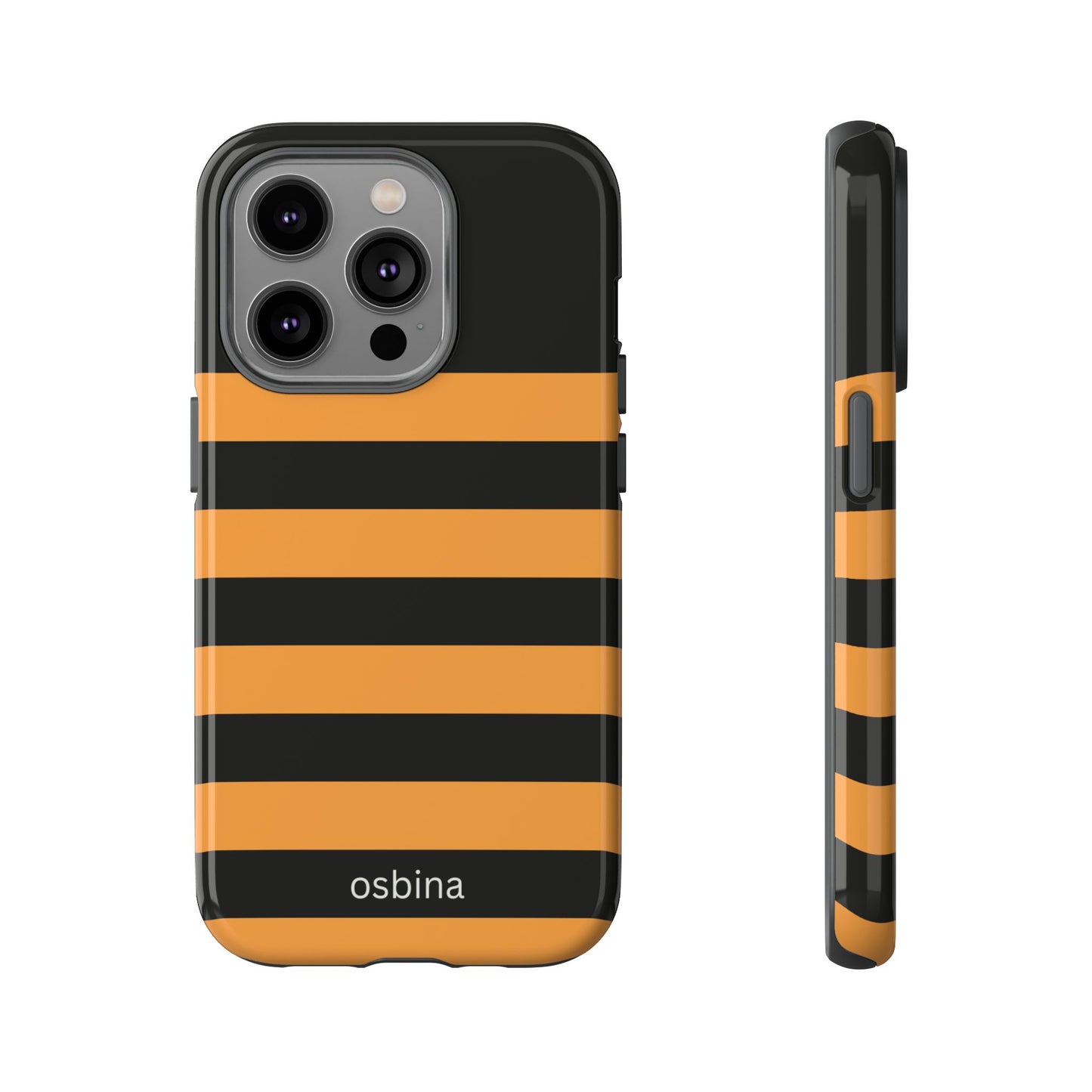 osbina | The Horizon Stripe Case in Black + Orange | The Season Collective