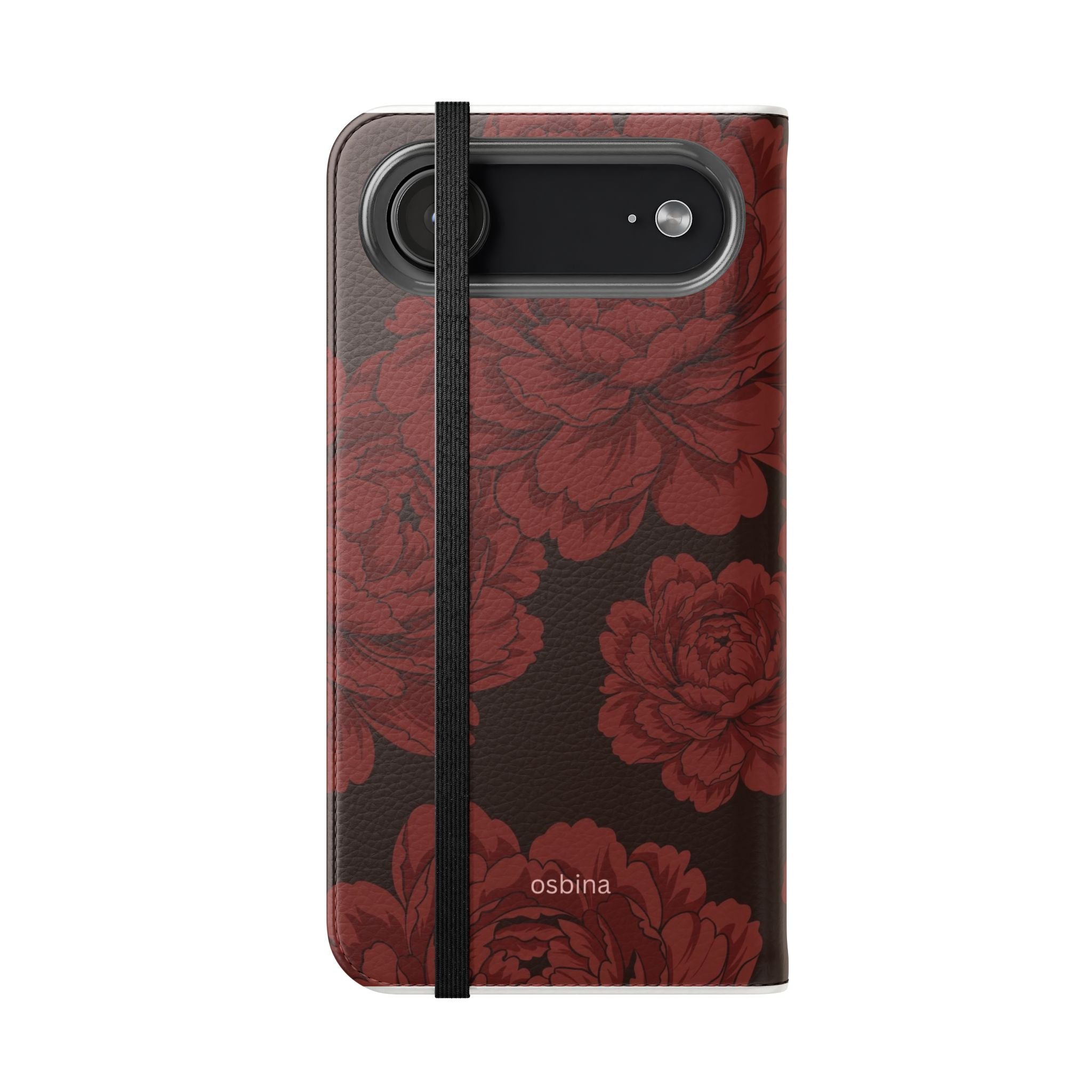 osbina | Wallet Flip Case for iPhone & Samsung | Oxblood Peony