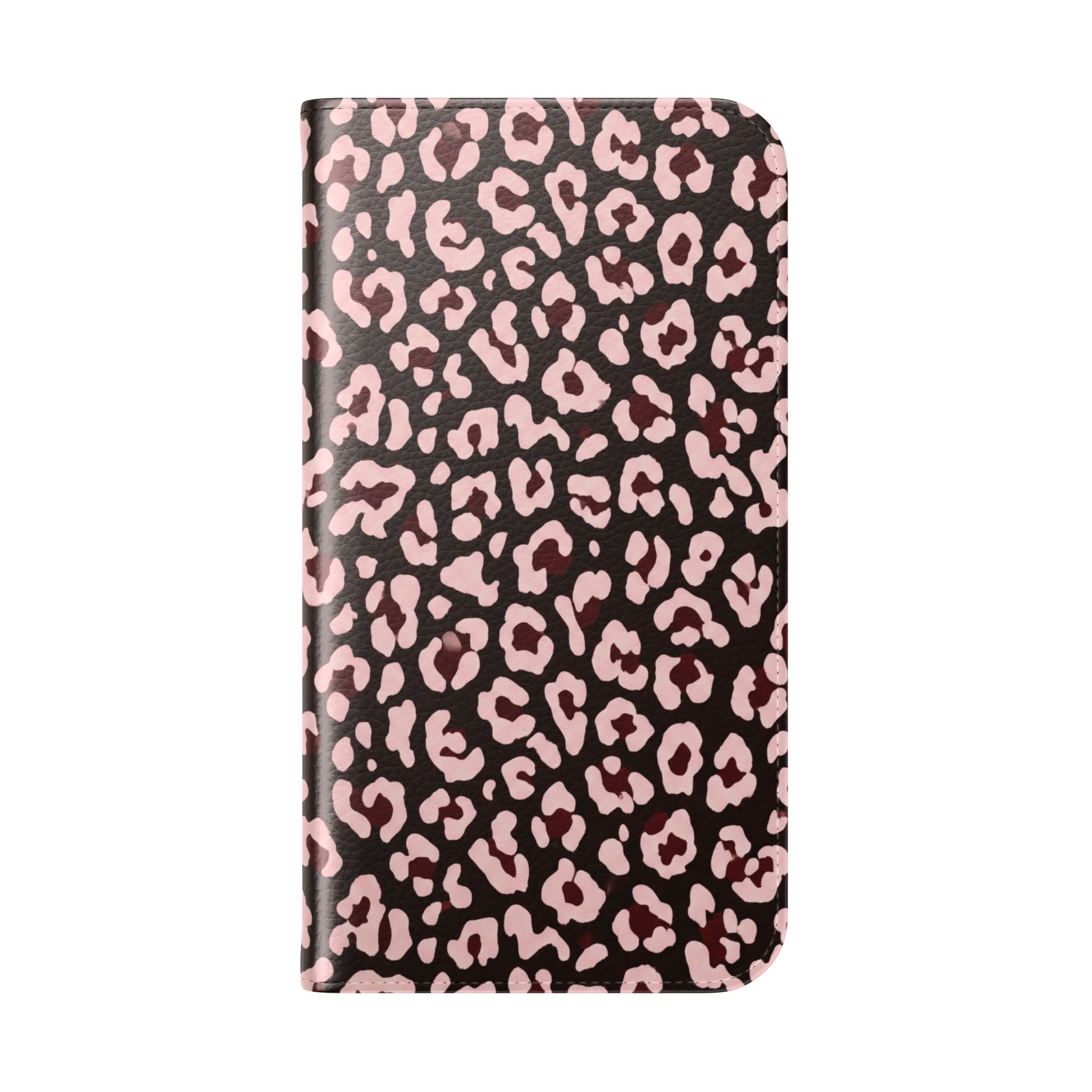 osbina | Wallet Flip Case for iPhone & Samsung | Chocolate Pink Leopard