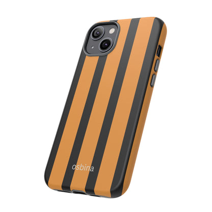 osbina | The Statement Stripe Case in Black + Orange | The Season Collective