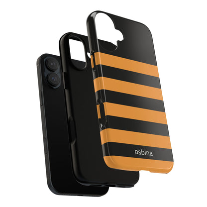 osbina | The Horizon Stripe Case in Black + Orange | The Season Collective