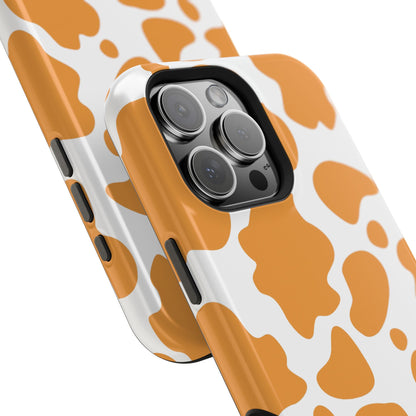 osbina | MagSafe Compatible for iPhone | Holy Cow, It’s Chic — The Orange Cow Print Case | The Season Collective