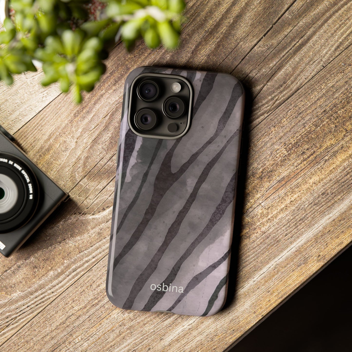 osbina | Stripes on Point — The Muted Gray + Black Tiger Case | The Season Collective