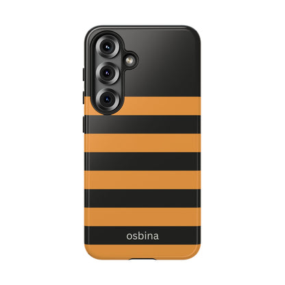 osbina | The Horizon Stripe Case in Black + Orange | The Season Collective