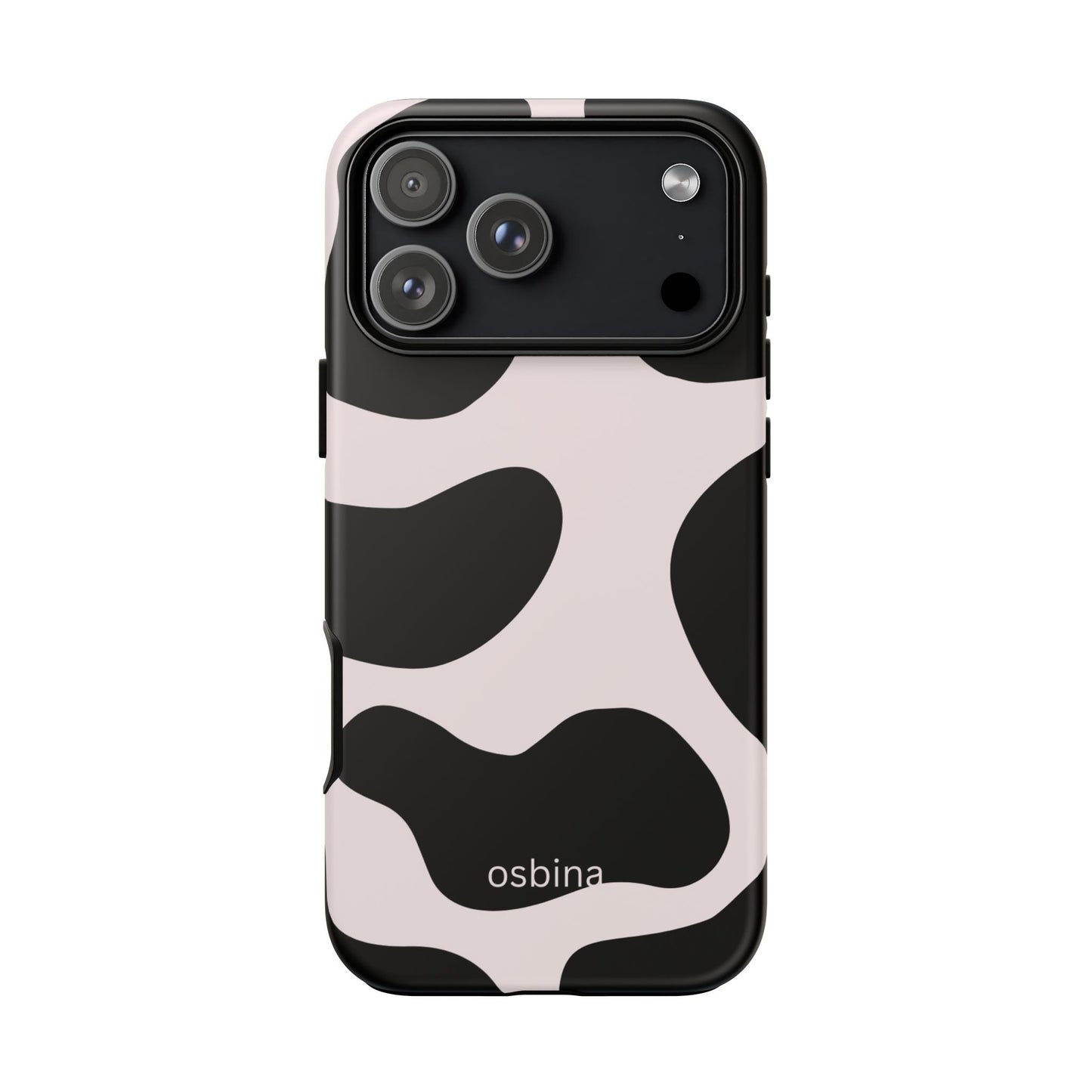 osbina | Prairie Chic Pink & Black Cow Print Phone Case | Modern Muse Collection