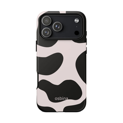 osbina | Prairie Chic Pink & Black Cow Print Phone Case | Modern Muse Collection