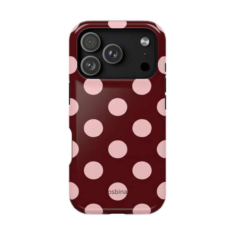 osbina | MagSafe | Oxblood Dot Designer Case