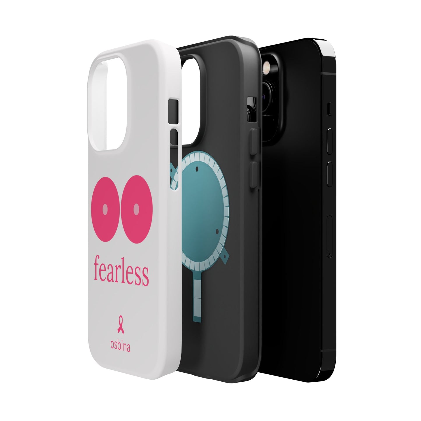 osbina |  MagSafe compatible for iPhone | Limited Edition The Fearless Tatas Case in Light Pink + Soft Pink + Hot Pink | The Pink October Collection | Inspired By