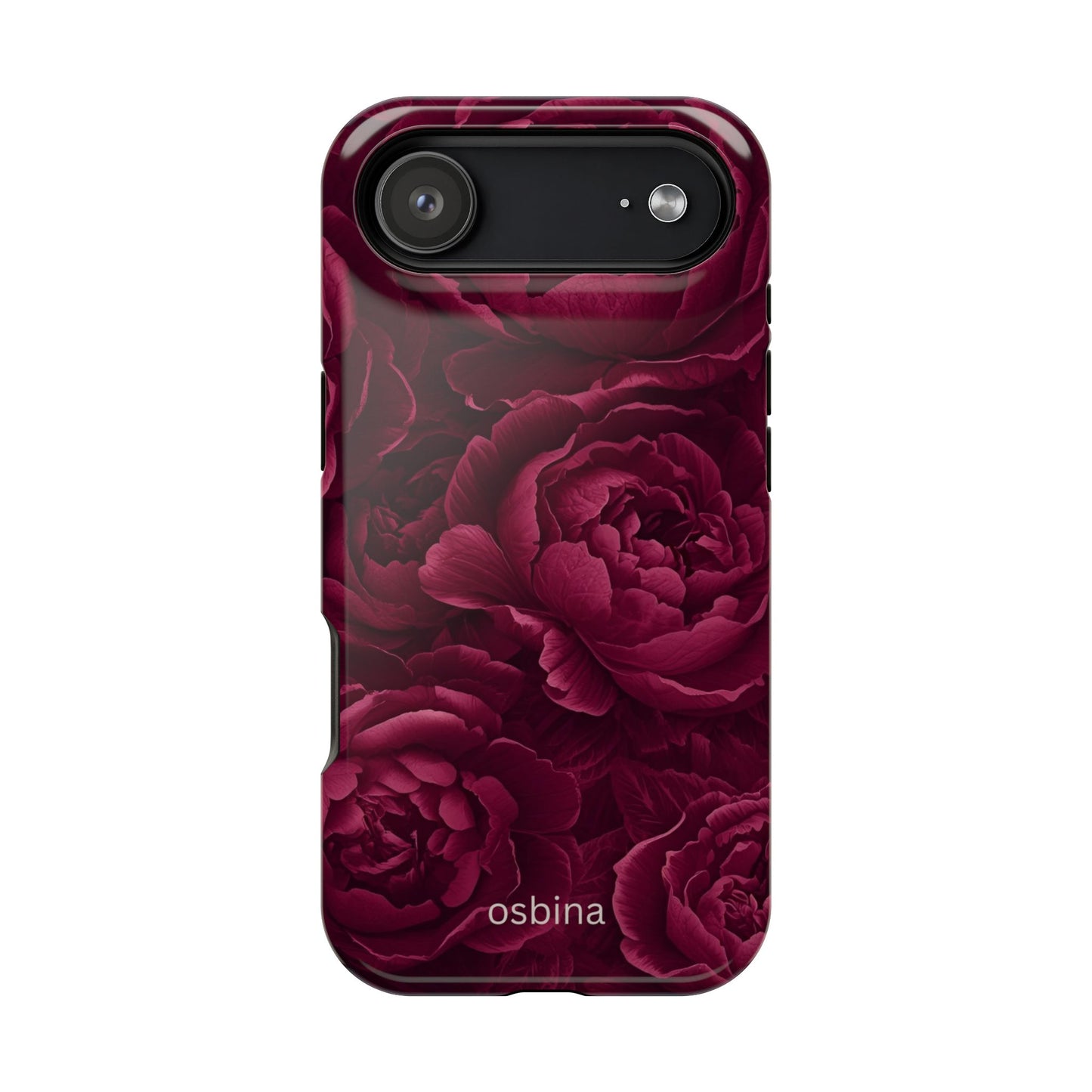 osbina | MagSafe for iPhone | The Burgundy Peony Designer Case