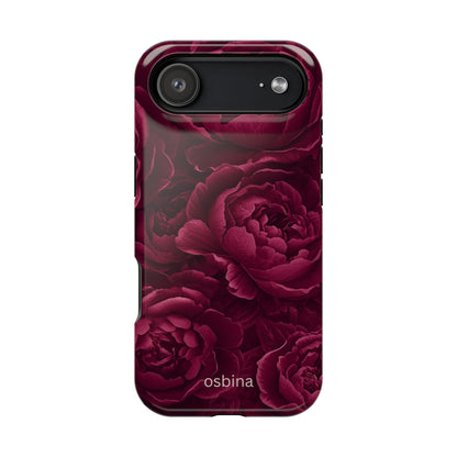osbina | MagSafe for iPhone | The Burgundy Peony Designer Case