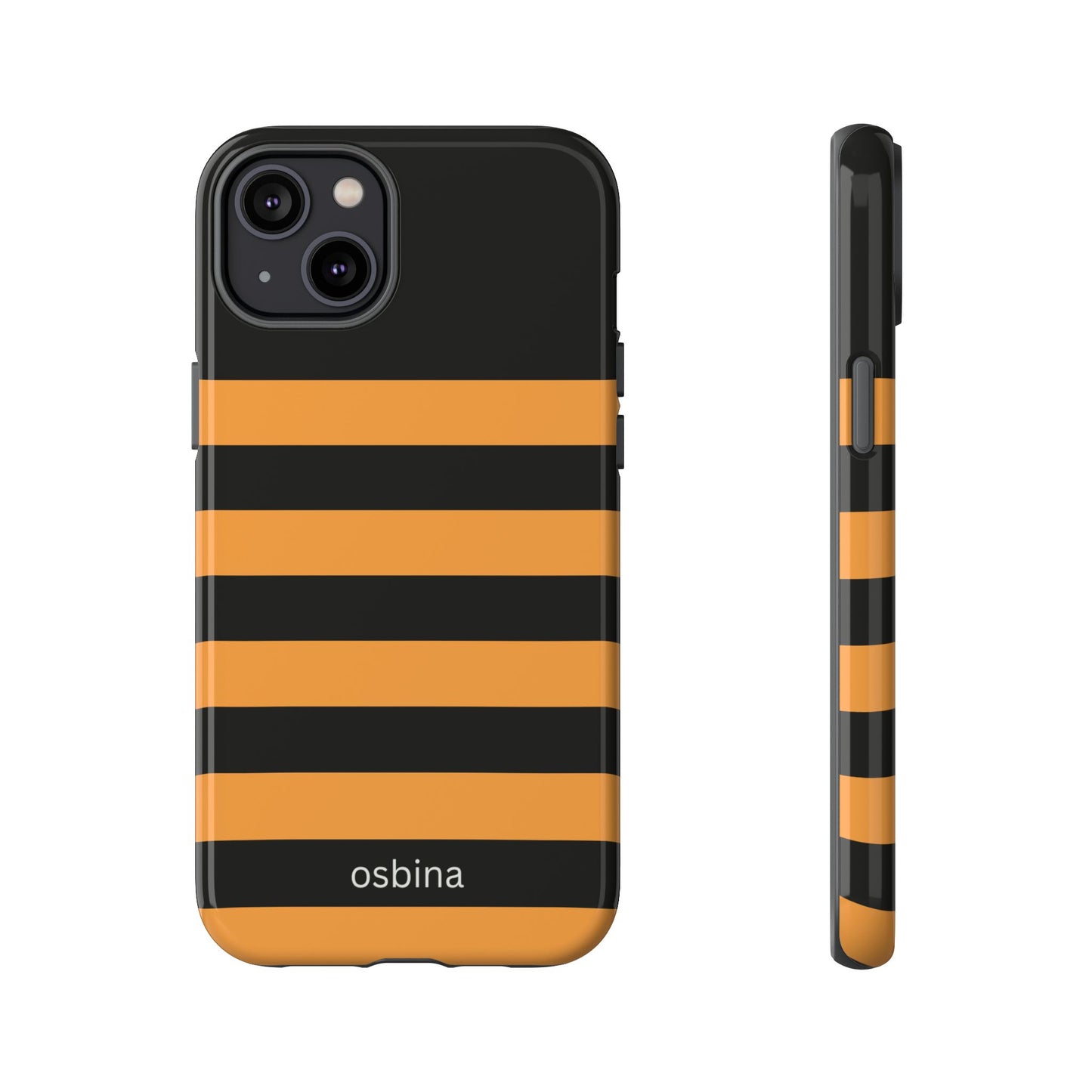 osbina | The Horizon Stripe Case in Black + Orange | The Season Collective