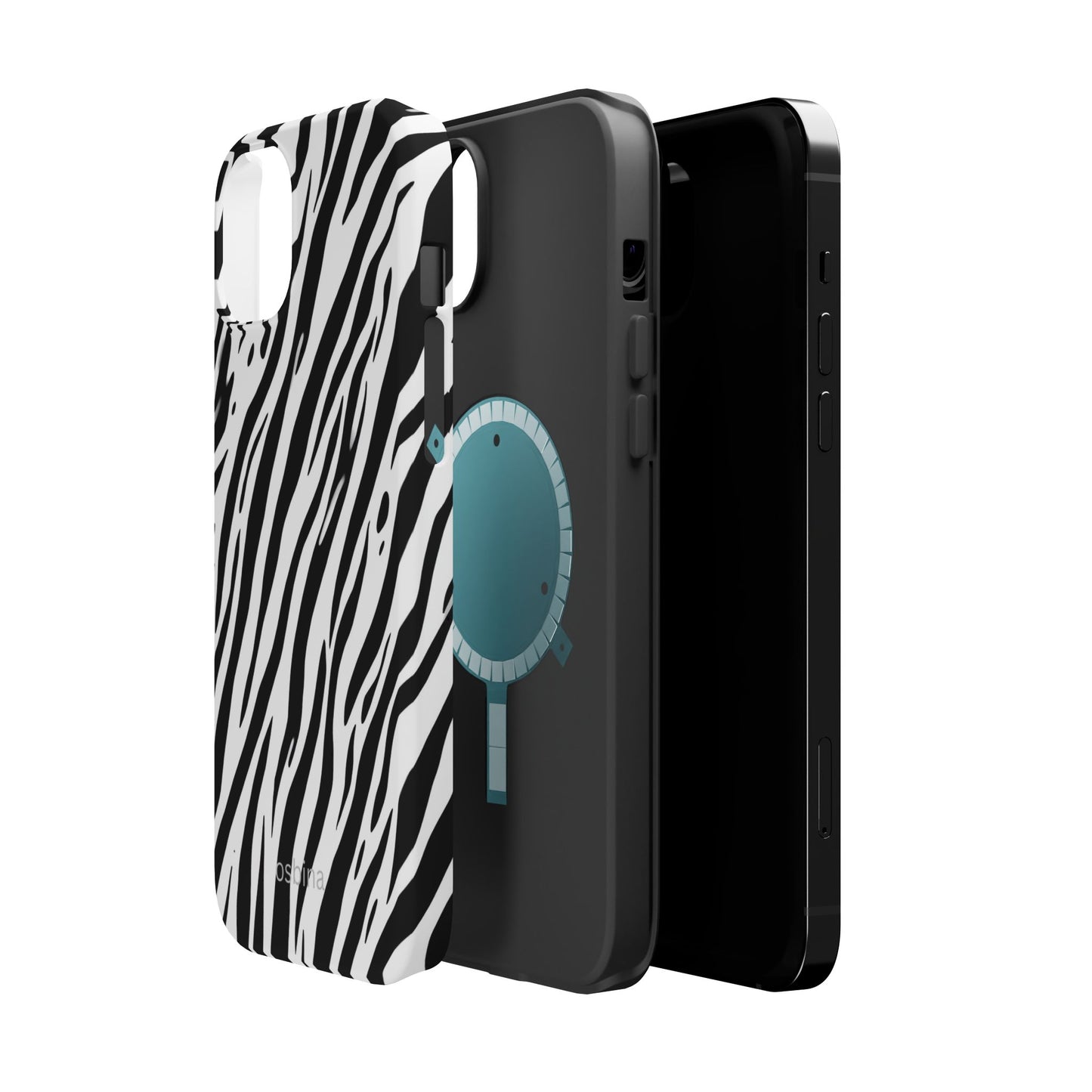 osbina | MagSafe Compatible for iPhone | The Bengal Bold Stripe Case in White + Black | The Season Collective