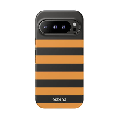 osbina | The Horizon Stripe Case in Black + Orange | The Season Collective