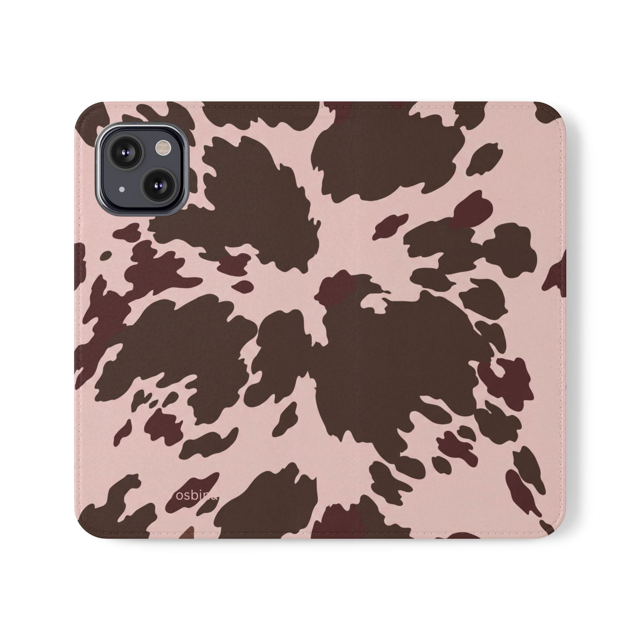 osbina | Wallet Flip Case for iPhone & Samsung | Chocolate Cowhide