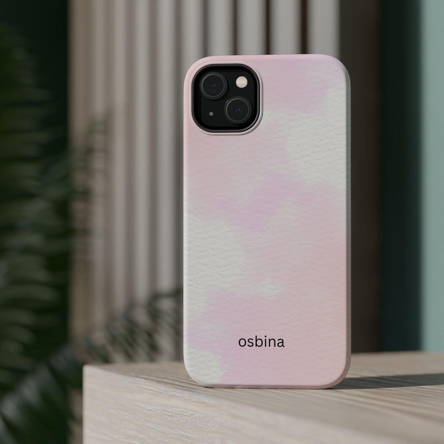 osbina | MagSafe compatible for iPhone | Pink Cotton Cloud Phone Case | Modern Muse Collection