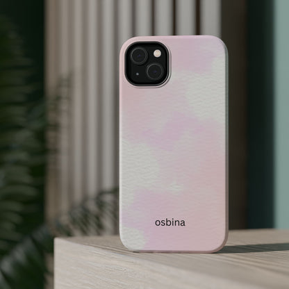osbina | MagSafe compatible for iPhone | Pink Cotton Cloud Phone Case | Modern Muse Collection