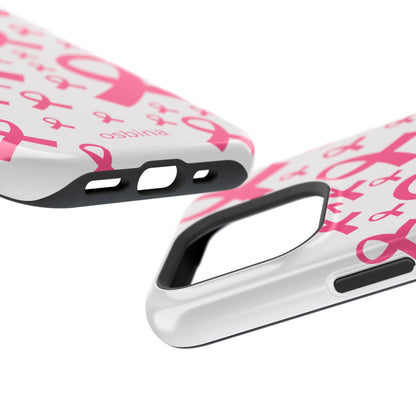 osbina |  MagSafe compatible for iPhone | Limited Edition Strength in Ribbons Case in Light Pink + Soft Pink + Hot Pink | The Pink October Collection | Inspired By