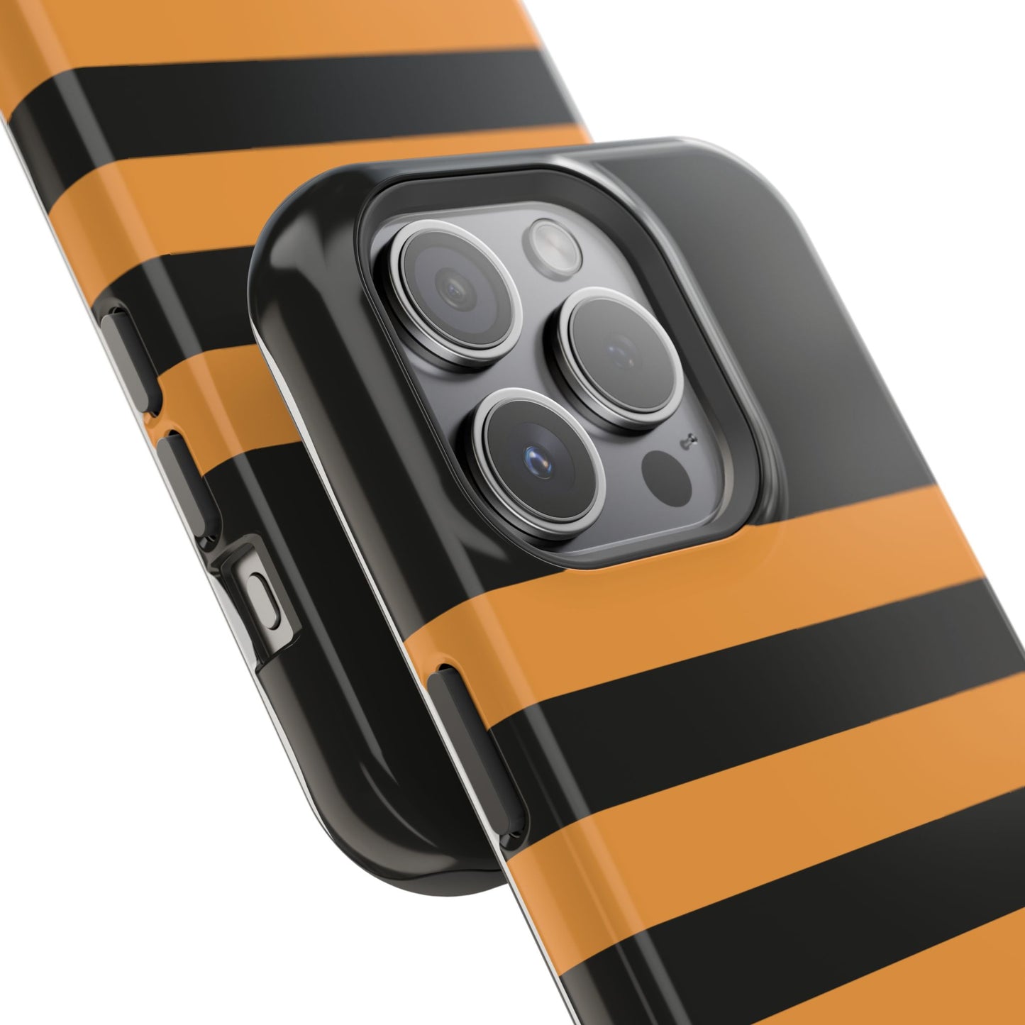 osbina | MagSafe Compatible for iPhone | The Horizon Stripe Case in Black + Orange | The Season Collective