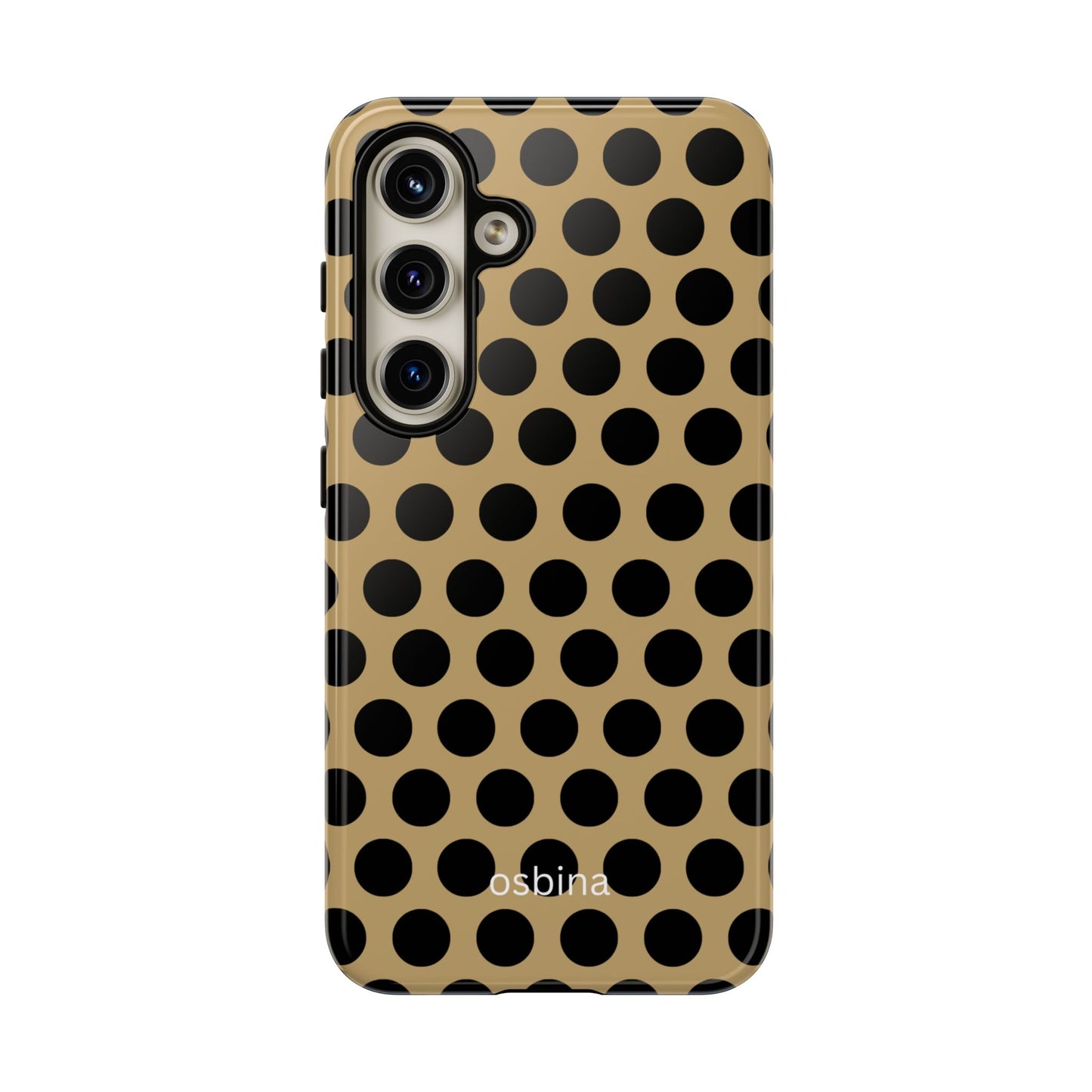 osbina | Camel Noir Dots Phone Case | Modern Muse Collection