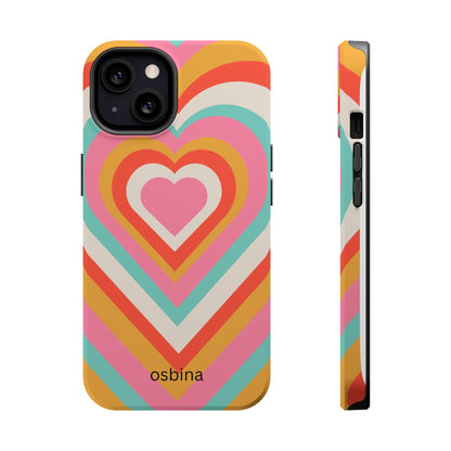 osbina | MagSafe compatible for iPhone | Heart Nouveau Phone Case | Modern Muse Collection