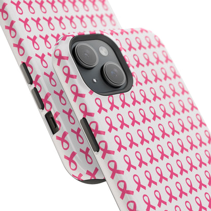osbina |  MagSafe compatible for iPhone | Limited Edition The Side By Side Pink Ribbons Case in Light Pink + Soft Pink + Hot Pink | The Pink October Collection | Inspired By