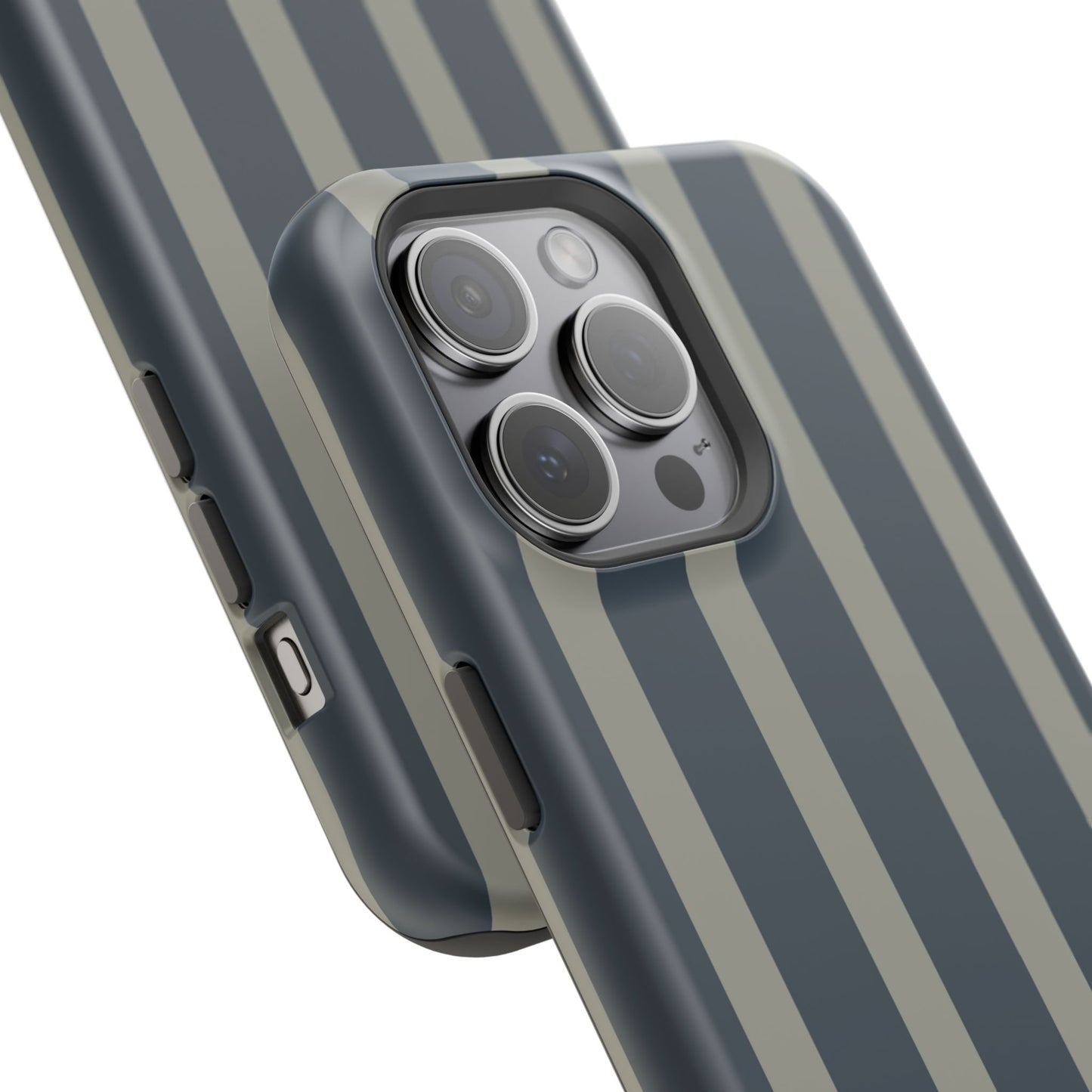osbina | MagSafe compatible for iPhone | Grayhaven Navy & Gray Sophisticated Phone Case | Modern Muse Collection