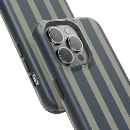 osbina | MagSafe compatible for iPhone | Grayhaven Navy & Gray Sophisticated Phone Case | Modern Muse Collection