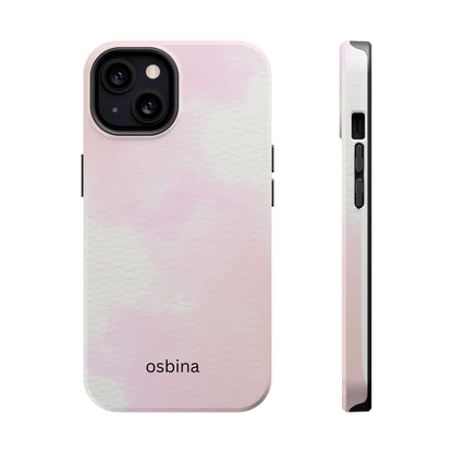 osbina | MagSafe compatible for iPhone | Pink Cotton Cloud Phone Case | Modern Muse Collection