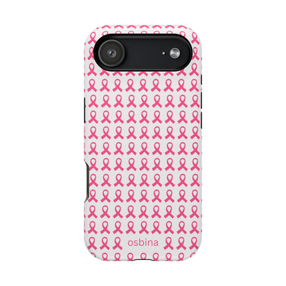 osbina |  MagSafe compatible for iPhone | Limited Edition The Side By Side Pink Ribbons Case in Light Pink + Soft Pink + Hot Pink | The Pink October Collection | Inspired By