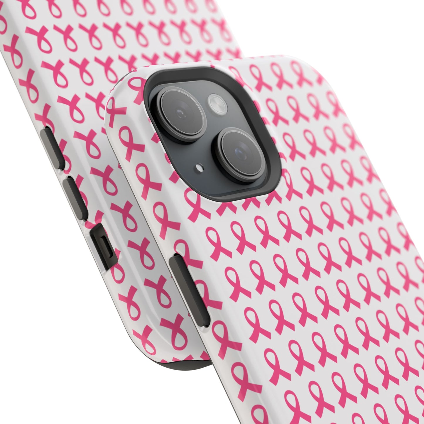 osbina |  MagSafe compatible for iPhone | Limited Edition The Side By Side Pink Ribbons Case in Light Pink + Soft Pink + Hot Pink | The Pink October Collection | Inspired By