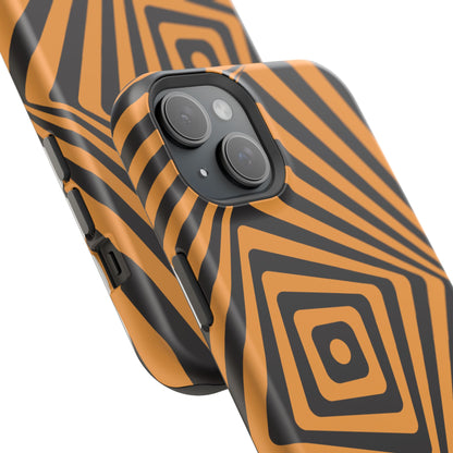 osbina | MagSafe Compatible for iPhone | Step Into the Zone — The Orange + Black Spiral Case | The Season Collective
