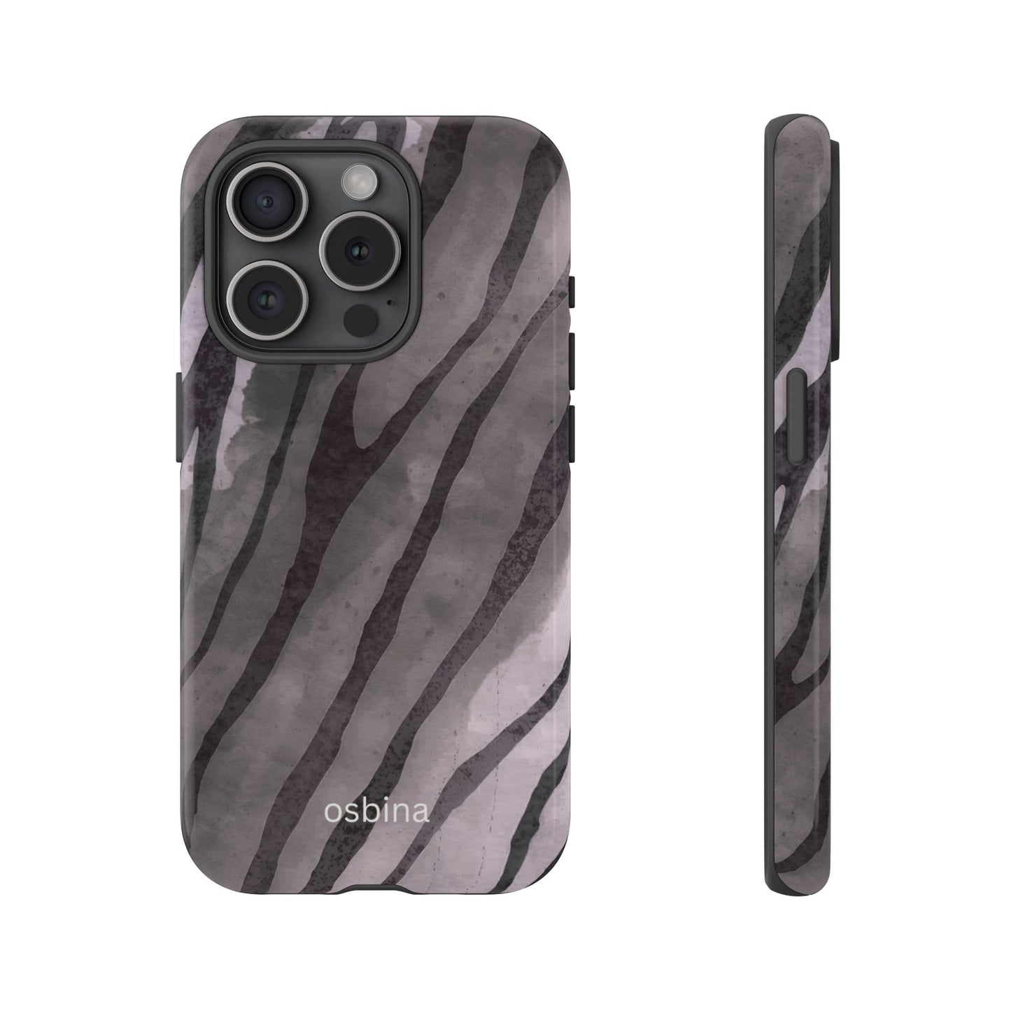 osbina | Stripes on Point — The Muted Gray + Black Tiger Case | The Season Collective
