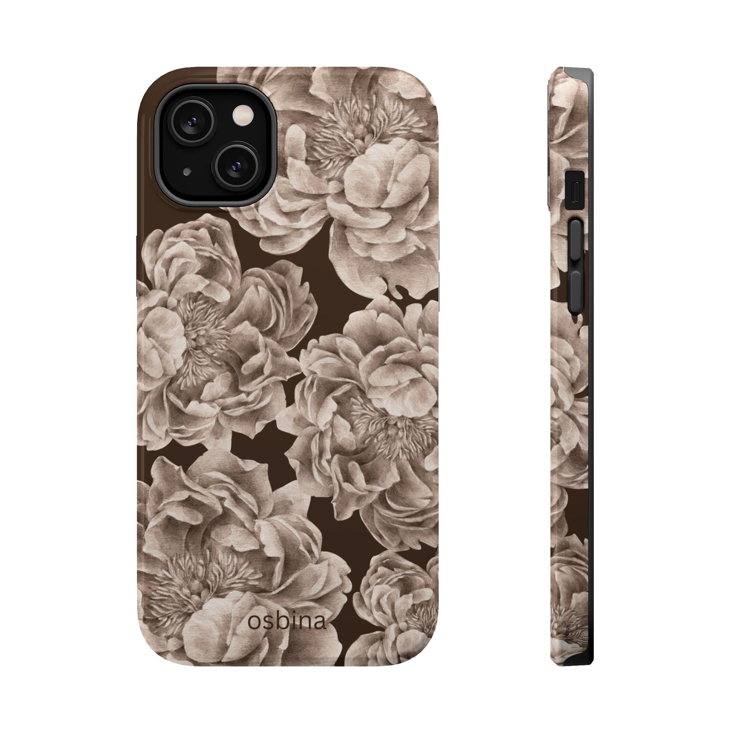 osbina | MagSafe for iPhone | Peony Espresso Designer Case
