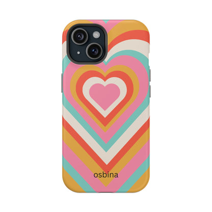 osbina | MagSafe compatible for iPhone | Heart Nouveau Phone Case | Modern Muse Collection