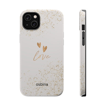 osbina | MagSafe compatible for iPhone | Golden Amour Phone Case | Modern Muse Collection