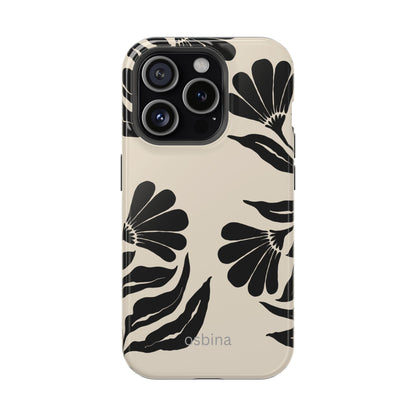 osbina | MagSafe compatible for iPhone | Obsidian Bloom Flower Phone Case | Modern Muse Collection