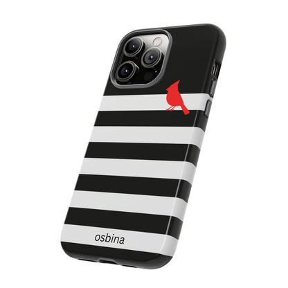 osbina | Redbird Edition Thinking of You Phone Case Black & White Stripe | Inspired By Collection