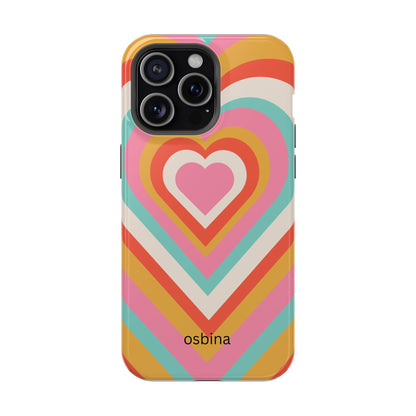 osbina | MagSafe compatible for iPhone | Heart Nouveau Phone Case | Modern Muse Collection