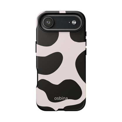 osbina | Prairie Chic Pink & Black Cow Print Phone Case | Modern Muse Collection