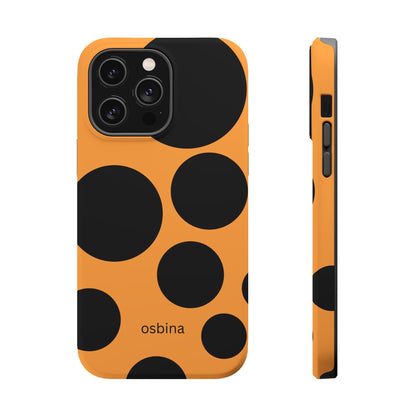 osbina | MagSafe Compatible for iPhone | The Bubble Statement Case in Orange + Black | The Season Collective