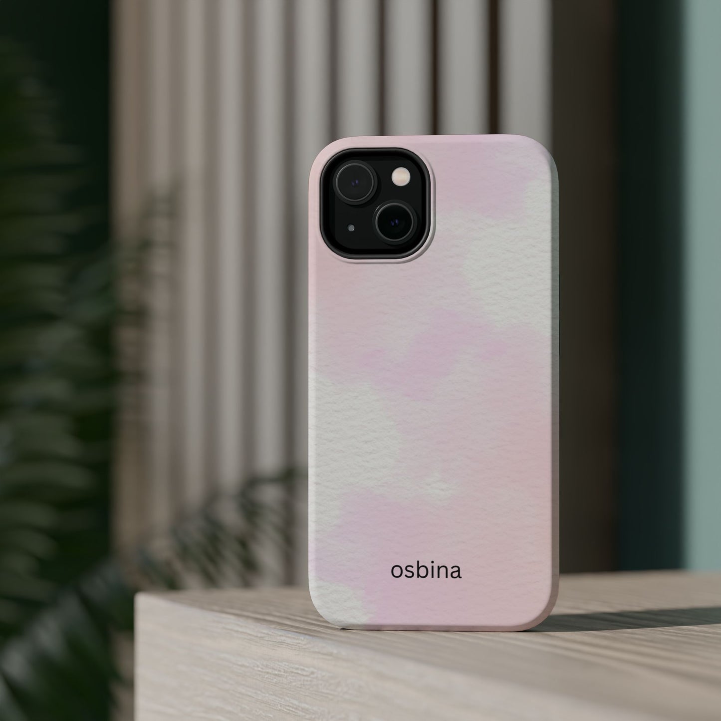 osbina | MagSafe compatible for iPhone | Pink Cotton Cloud Phone Case | Modern Muse Collection