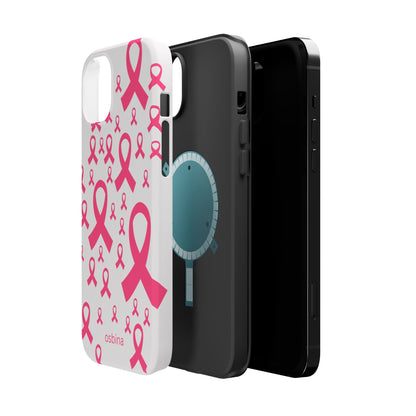 osbina |  MagSafe compatible for iPhone | Limited Edition Strength in Ribbons Case in Light Pink + Soft Pink + Hot Pink | The Pink October Collection | Inspired By