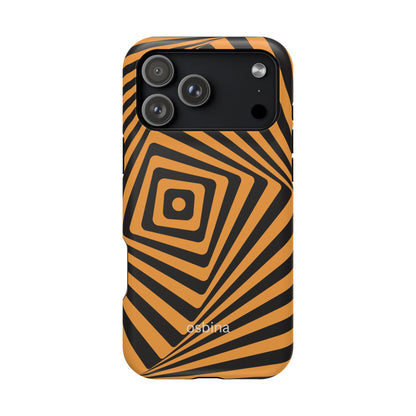 osbina | MagSafe Compatible for iPhone | Step Into the Zone — The Orange + Black Spiral Case | The Season Collective