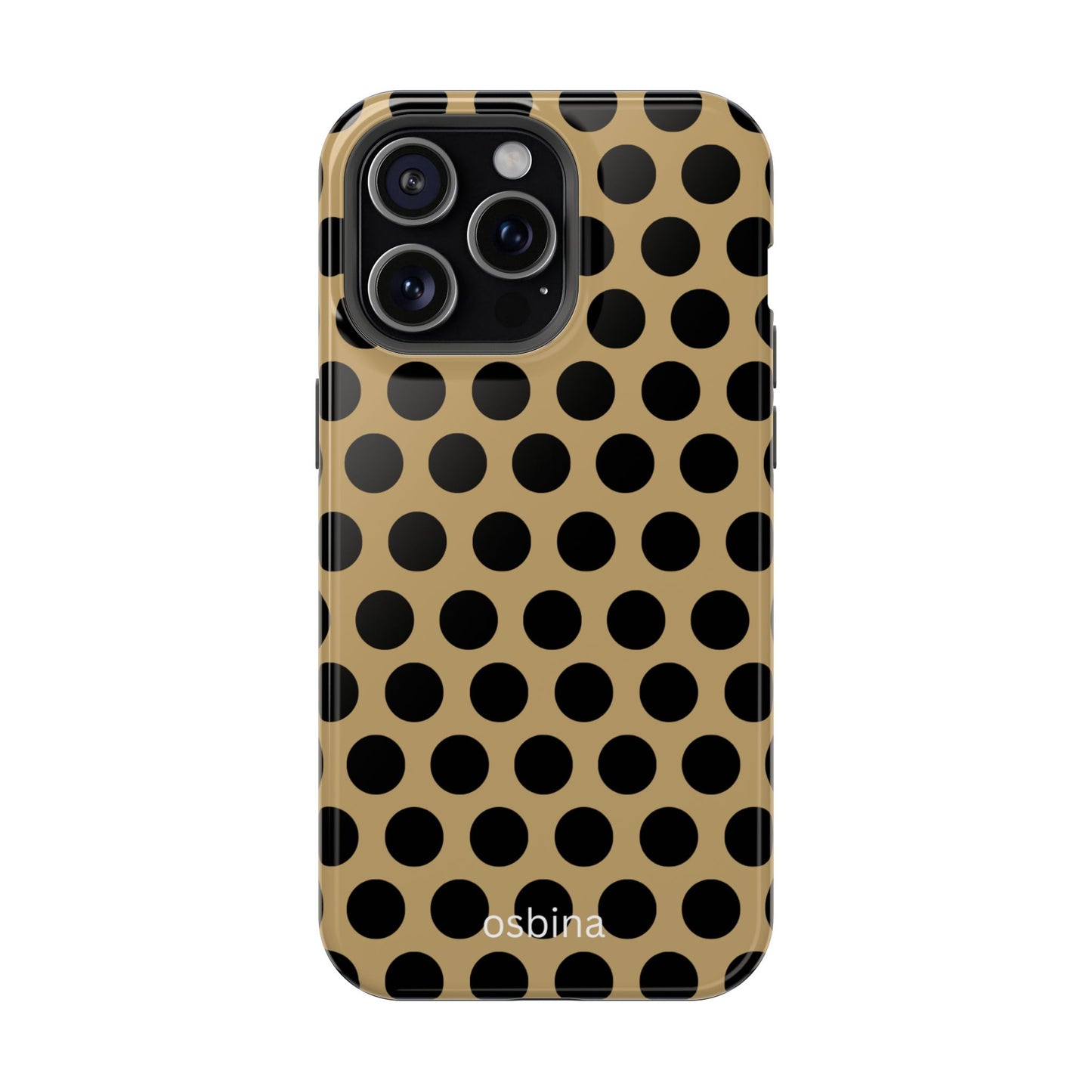 osbina | MagSafe for iPhone | Camel Noir Dots Designer Case